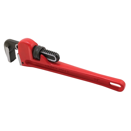 Prime-Line 14 in. Pipe Wrench, Heavy-Duty Cast Iron, Red (Single Pack) RP77373